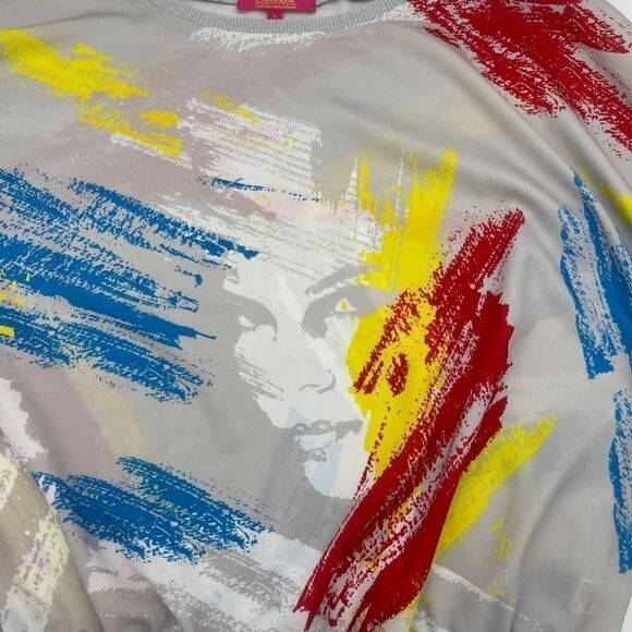 Catherine Malandrino Top For Women Joey Blouse Top Sz L Off Shoulder MultiColor - Picture 4 of 6